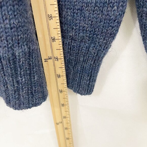 John Lewis & Co Navy Wool Pullover Crewneck Sweater Wool England Mens Large - Picture 5 of 6